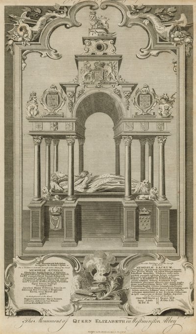 Das Denkmal von Königin Elisabeth von Hubert Francois Gravelot